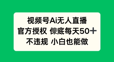 视频号AI无人直播，官方授权  每天50+，不违规 小白也能做-亮剑学堂
